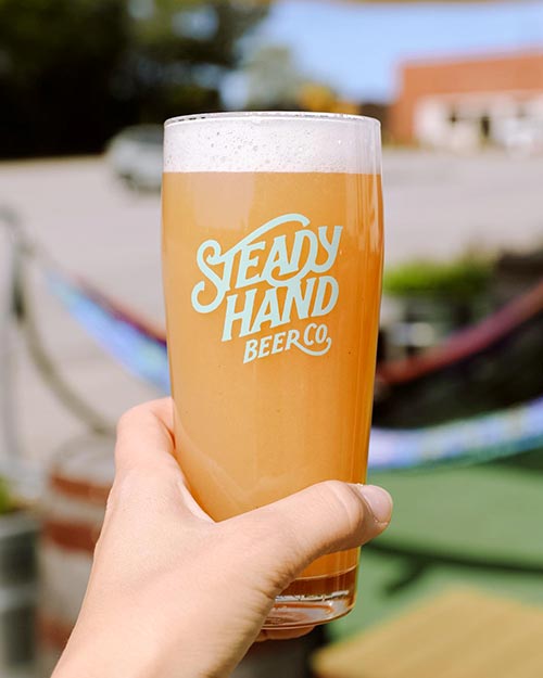 steady hand hazy ipa outdoors