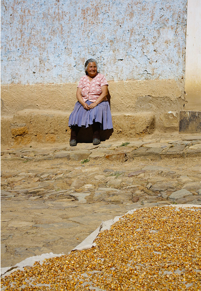 Meet Doña Leonor Mariscal, a 70-year-old Quechua woman who malts corn for her village's chicha brewers. (Credit: Martin Thibault) chicha
