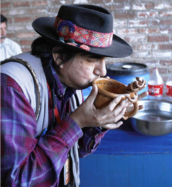 Bolivian local Alberto knows how to sniff out the finest chicha. (Credit: Martin Thibault) chicha