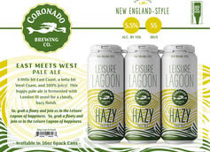 Coronado Brewing Co. Debuts New Year-Round Beer Leisure Lagoon Hazy Pale Ale