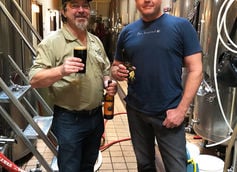 Buffalo Bill's Brewery CEO Geoff Harries (R) and Head Brewer Mike Manty (L) Talk Black Pumpkin Oatmeal Stout Buffalo Bill's Brewery CEO Geoff Harries (R) and Head Brewer Mike Manty (L) Talk Black Pumpkin Oatmeal Stout