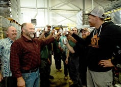 Jim Kelter (front left), Head Brewmaster at Full Sail Brewing Co. Jim Kelter (front left), Head Brewmaster at Full Sail Brewing Co.