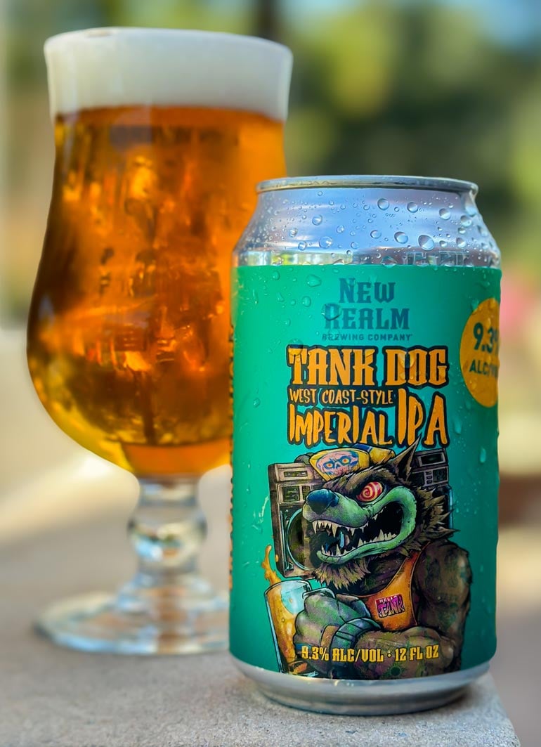 new realm tank dog west coast imperial ipa