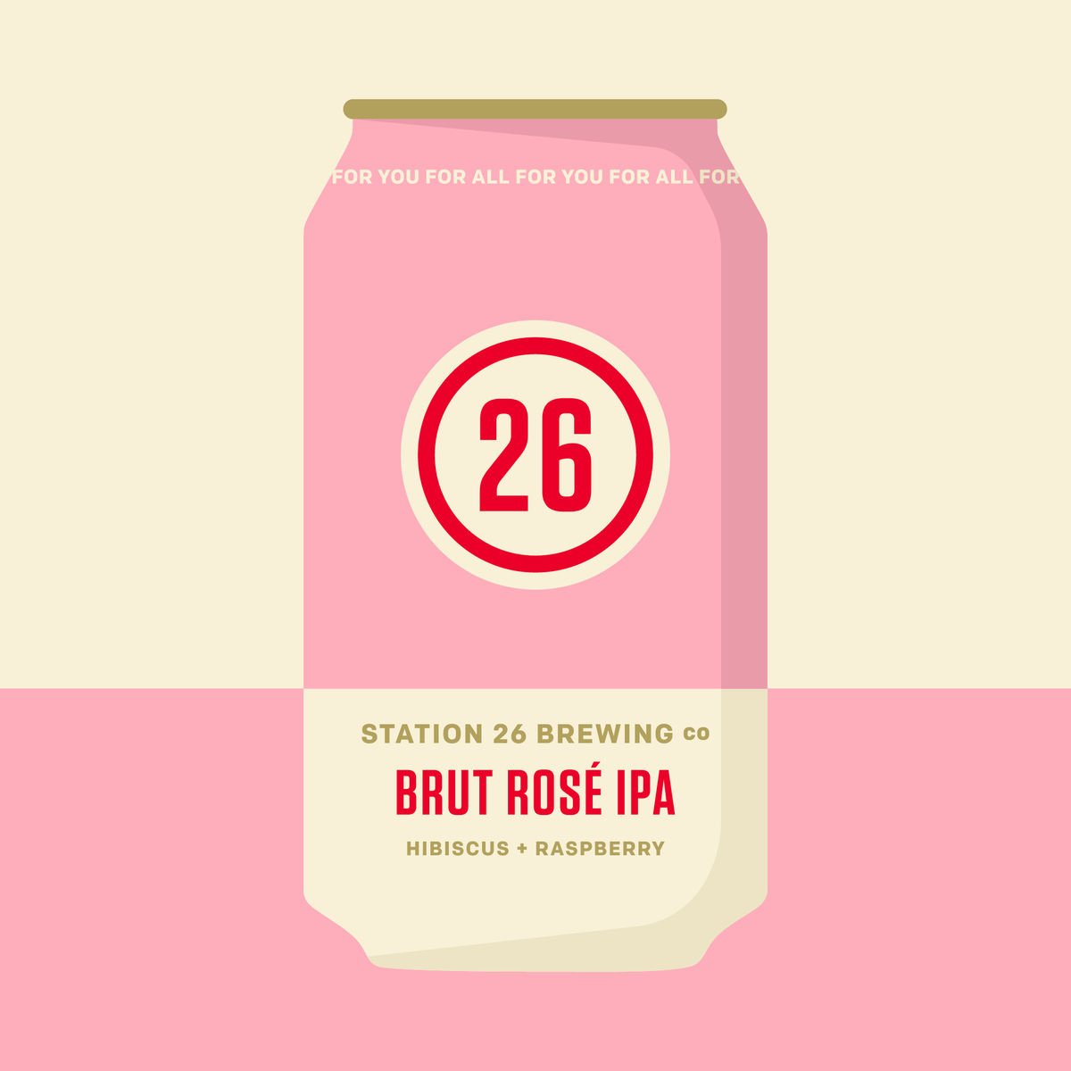 Artwork for Brut Rosé IPA by Station 26 Brewing Co.