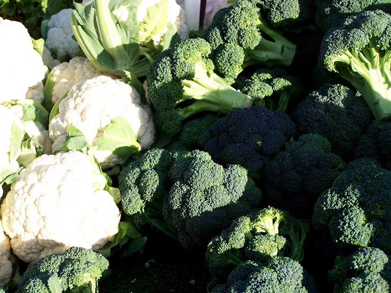 broccoli and cauliflower