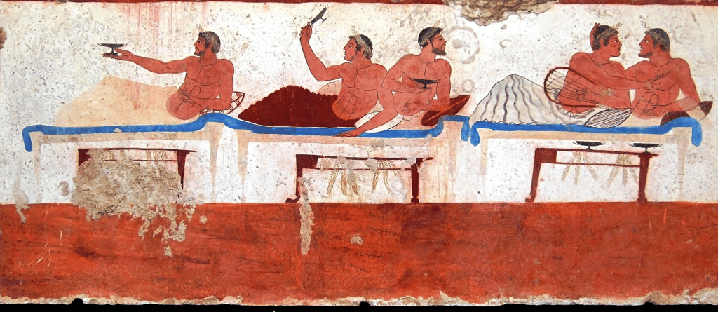 Ancient Greeks Playing Kottabos