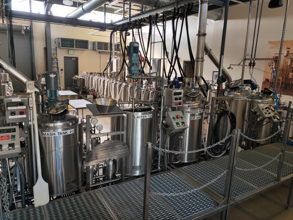 Fermentation Tanks at a university brewing science classroom.