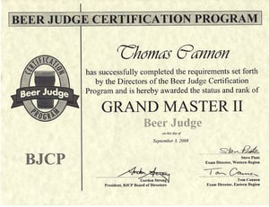 Tom Cannon Grand Master II BJCP judge